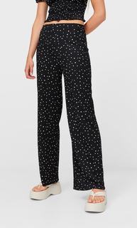 Stradivarius Брюки Палаццо Черный Xs