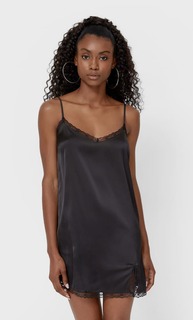 Stradivarius Короткое Платье В Бельевом Стиле Черный Xl