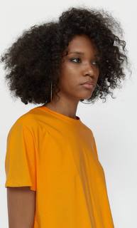 Stradivarius Базовый Укороченный Топ С Короткими Рукавами Темно-Оранжевый S