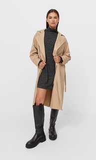 Stradivarius Короткое Платье Из Мягкой Ткани Темно-Серый S