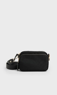 Stradivarius Сумка Из Ткани С Плечевым Ремнем Черный 103