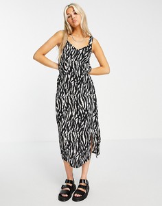 Розовое платье-комбинация миди Vero Moda-Розовый цвет