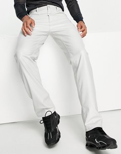 Светло-серые джинсы в винтажном стиле из искусственной кожи ASOS DESIGN-Серый