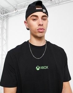 Черная свободная футболка с вышивкой "Xbox" ASOS DESIGN-Черный цвет