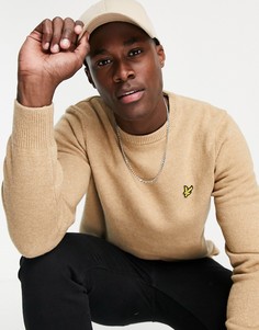 Джемпер с добавлением овечьей шерсти и круглым вырезом Lyle & Scott-Светло-бежевый