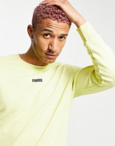 Желтый свитшот с небольшим логотипом Puma