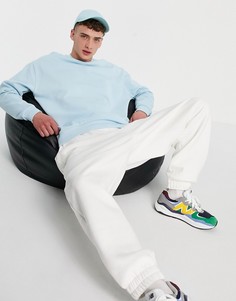 Голубой oversized-свитшот с окантовкой ASOS DESIGN