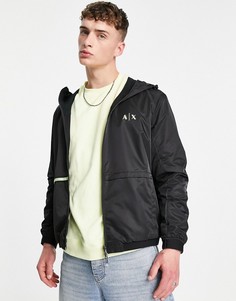 Черная куртка с отделкой лентой Armani Exchange-Черный цвет