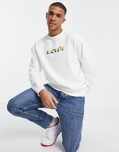 Белый свободный свитшот с радужным логотипом Levis Pride Levis®
