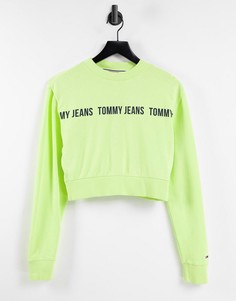 Желтый свитшот с логотипом Tommy Jeans
