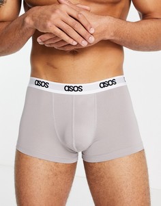 Короткие сетчатые боксеры-брифы серого цвета ASOS DESIGN-Серый