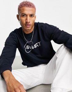Темно-синий свитшот с принтом Carhartt WIP