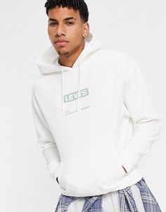 Белый свободный худи с логотипом на груди Levis Levis®