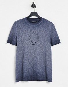 Oversized-футболка из выбеленного фактурного трикотажа с надписью ASOS DESIGN-Черный цвет