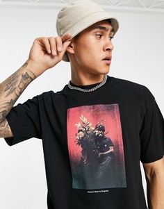 Черная футболка с принтом букета Carhartt WIP-Черный цвет