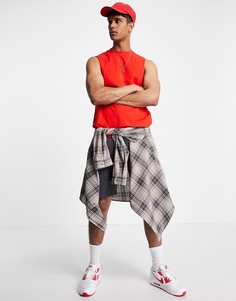 Красная свободная майка из органического хлопка ASOS DESIGN-Красный