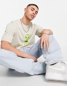 Бежевая oversized-футболка с принтом головы Венеры Only & Sons-Светло-бежевый