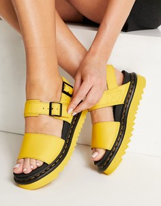 Желтые сандалии Dr Martens Voss-Желтый