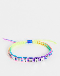 Многоцветный браслет-шнурок с надписью "Cosmic" из бусин ASOS DESIGN