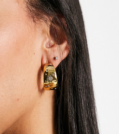 Серьги-кольца с космическим дизайном и позолотой 14 карат ASOS DESIGN-Золотистый