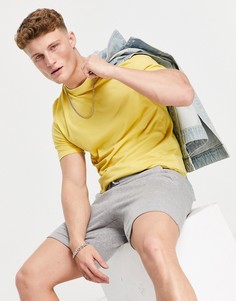Желтая футболка из органического хлопка с круглым вырезом ASOS DESIGN-Желтый
