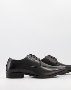 Черные кожаные строгие туфли дерби на шнуровке Ben Sherman-Черный цвет