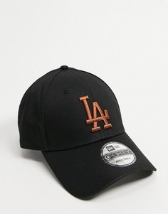 Черная бейсболка с принтом Los Angeles Dodgers New Era 9FORTY-Черный цвет