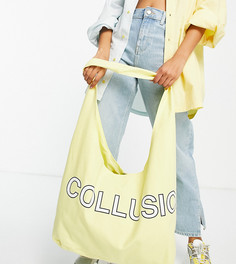 Желтая сумка-шопер с логотипом COLLUSION-Желтый