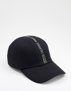 Черная бейсболка с тесьмой Armani Exchange-Черный цвет
