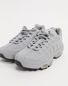 Кроссовки матового серебристого цвета Nike Air Max 95 Essential-Серебристый