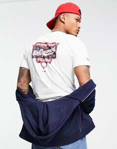 Белая футболка с принтом на груди и спинке New Era Minor League Hollywood Stars-Белый