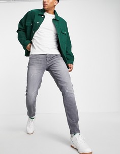 Узкие серые джинсы River Island-Серый