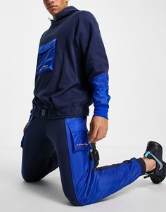 Флисовые джоггеры с манжетами Tommy Hilfiger Sport-Темно-синий