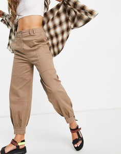 Бежевые брюки с манжетами Selected Femme-Светло-бежевый