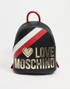 Черный рюкзак с большим логотипом Love Moschino-Черный цвет