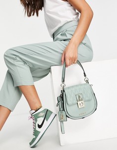 Мятная стеганая сумка через плечо с висячим замком Steve Madden Bsandie-Зеленый цвет