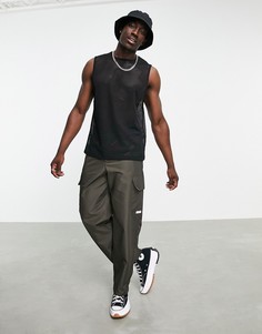 Черная сетчатая майка ASOS DESIGN-Черный цвет