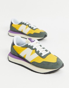 Зелено-желтые кроссовки New Balance 237-Зеленый цвет