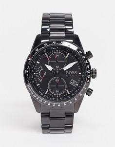 Мужские черные часы с хронографом Boss 1513854-Черный