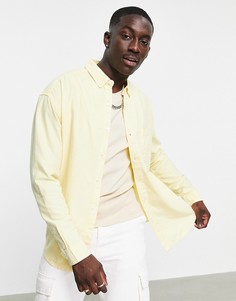 Лимонно-желтая оксфордская oversized-рубашка из органического хлопка в стиле 90-х ASOS DESIGN-Желтый