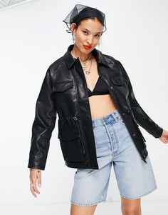 Куртка из искусственной кожи черного цвета Vero Moda-Черный цвет