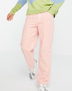 Розовые свободные джинсы из вельвета ASOS DESIGN-Розовый цвет