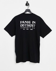 Черная футболка с принтом "Panic" на спине Carhartt WIP-Черный цвет