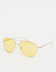 Позолоченные солнцезащитные очки Pilgrim Polly-Золотистый