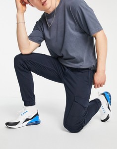Темно-синие брюки карго узкого кроя с манжетами Jack & Jones Intelligence-Темно-синий