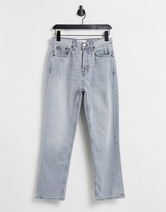 Серые джинсы прямого кроя Topshop-Серый
