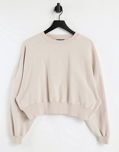 Светло-бежевый выбеленный свитшот в стиле oversized ASOS DESIGN