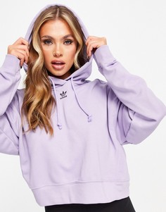 Фиолетовый худи с логотипом-трилистником adidas Originals Essentials-Фиолетовый цвет
