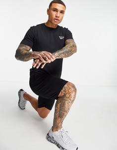 Черная футболка с маленьким логотипом Reebok Training Essentials-Черный