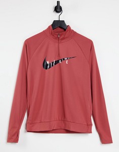 Рыжий топ под куртку с логотипом-галочкой Nike Running-Красный